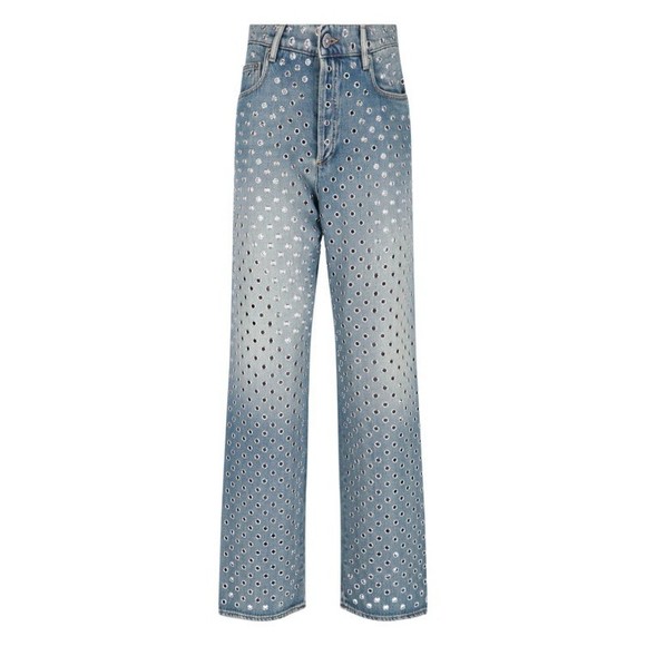 Golden Goose Distressed Blue High-waisted Jeans - NWT - Picture 1 of 5